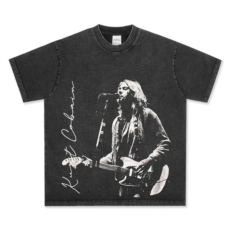 HIGH STREET HIP-HOP STAR BEDRUCKTES VINTAGE-T-SHIRT |CHRIS BROWN V7.5
