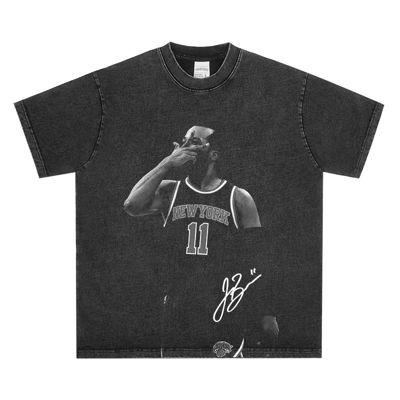HIGH STREET NBA STAR PRINTED VINTAGE TEE | JALEN BRUNSON V7.2