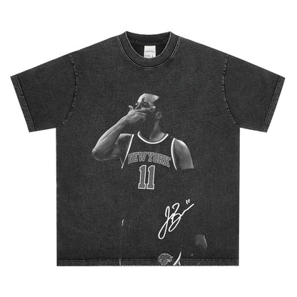 HIGH STREET NBA STAR PRINTED VINTAGE TEE | JALEN BRUNSON V7.2