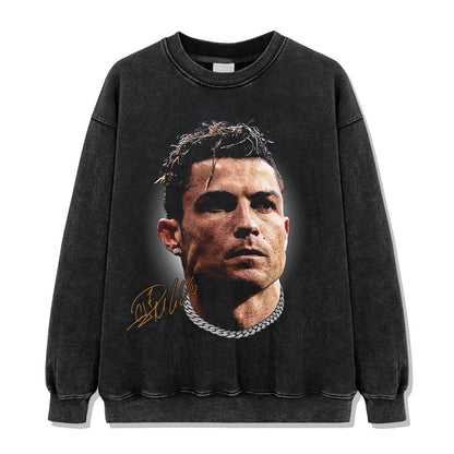 HIGH STREET SOCCER STAR BEDRUCKTES VINTAGE-T-SHIRT | RONALDO V7.3