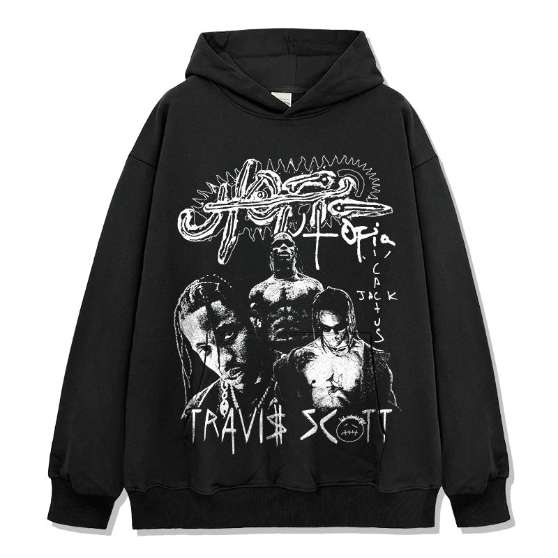 T-SHIRT VINTAGE IMPRIMÉ STAR HIP-HOP HIGH STREET | CHRIS BROWN V7.6