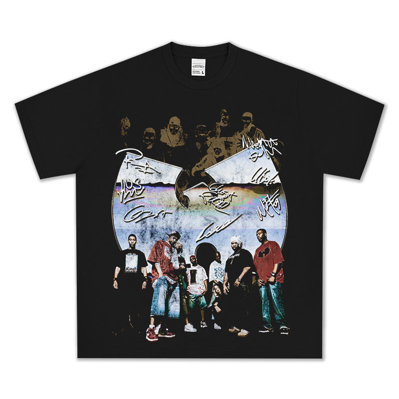 T-SHIRT VINTAGE IMPRIMÉ STAR HIP-HOP HIGH STREET | CHRIS BROWN V7.6