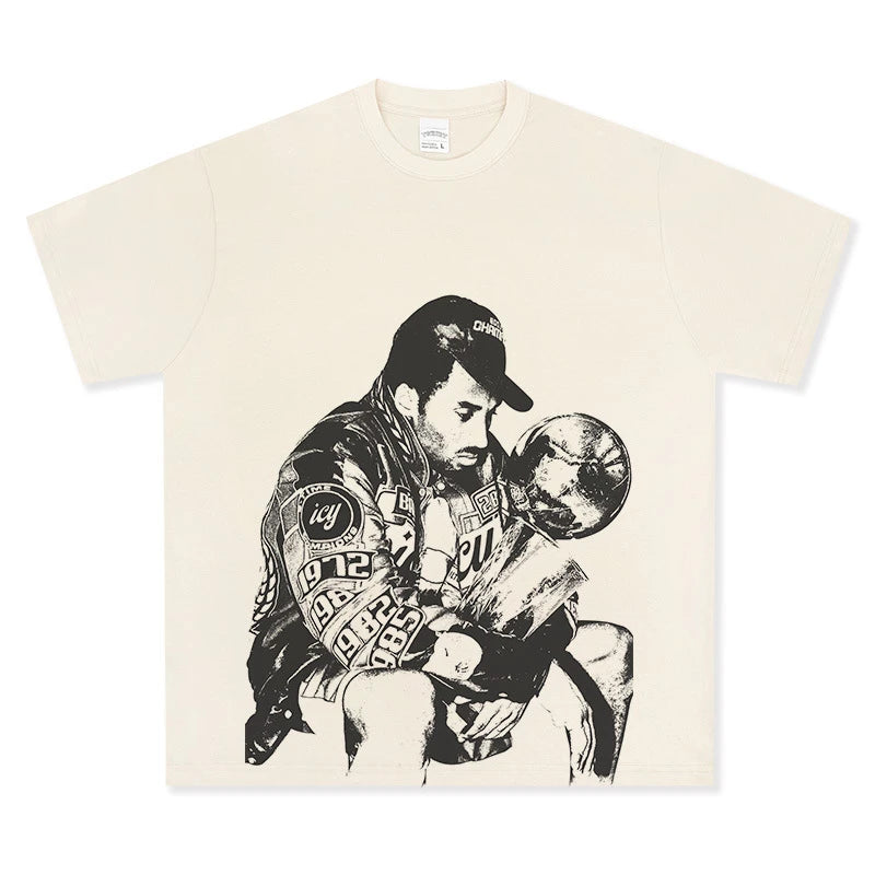HIGH STREET NBA STAR BEDRUCKTES VINTAGE-T-SHIRT | JAMES V6.5