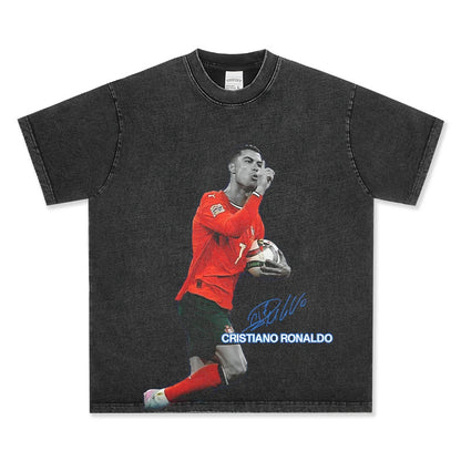 T-SHIRT VINTAGE IMPRIMÉ FOOTBALLEUR DE RUE | LAMINE YAMAL V5.28