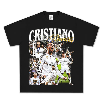 HIGH STREET SOCCER STAR BEDRUCKTES VINTAGE-T-SHIRT | RONALDO V7.3