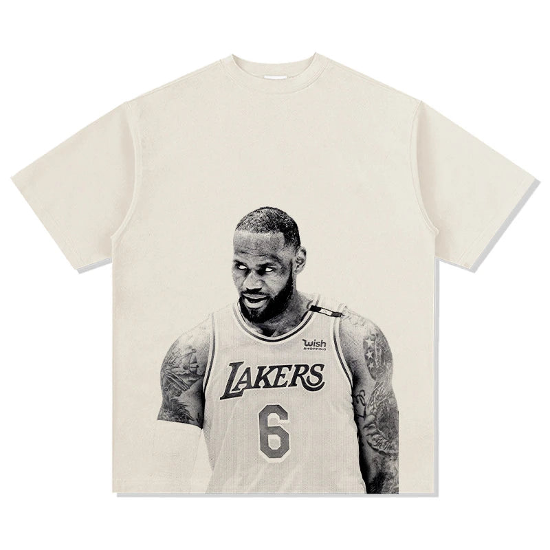 HIGH STREET NBA STAR BEDRUCKTES VINTAGE-T-SHIRT | JAMES V6.5