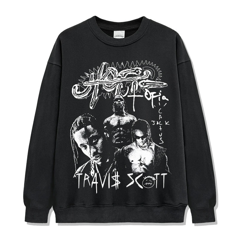 T-SHIRT VINTAGE IMPRIMÉ STAR HIP-HOP HIGH STREET | CHRIS BROWN V7.6