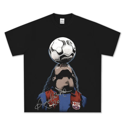 HIGH STREET SOCCER STAR BEDRUCKTES VINTAGE-T-SHIRT | RONALDO V7.3