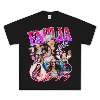 T-SHIRT VINTAGE IMPRIMÉ STAR HIP-HOP HIGH STREET | CHRIS BROWN V7.6