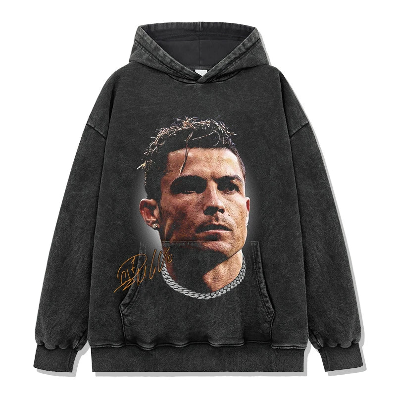 HIGH STREET SOCCER STAR BEDRUCKTES VINTAGE-T-SHIRT | RONALDO V7.3