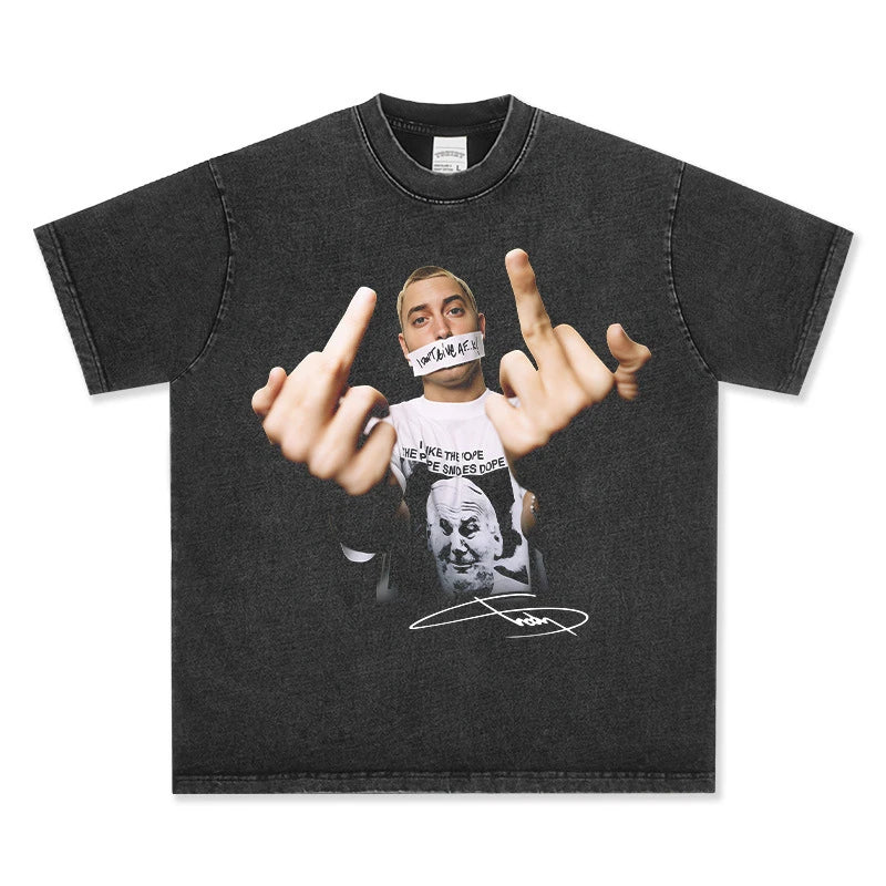 HIGH STREET HIP-HOP STAR BEDRUCKTES VINTAGE-T-SHIRT | CHRIS BROWN V7.6