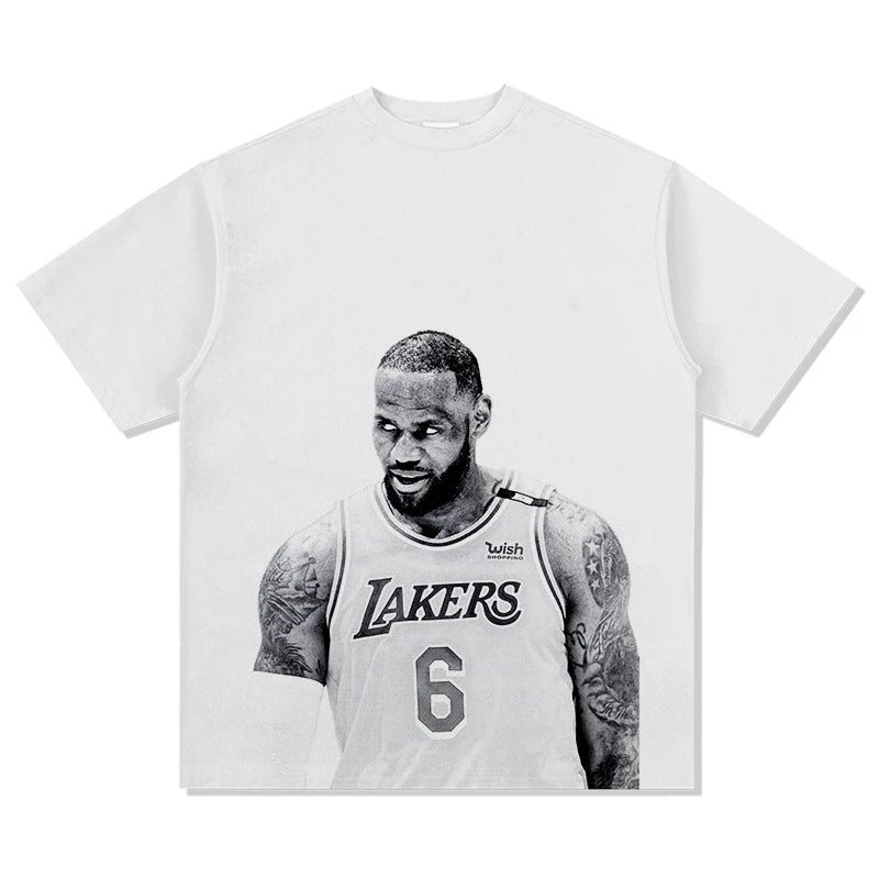 HIGH STREET NBA STAR BEDRUCKTES VINTAGE-T-SHIRT | JAMES V6.5