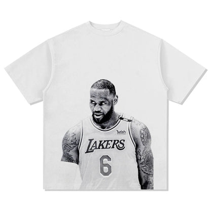 HIGH STREET NBA STAR BEDRUCKTES VINTAGE-T-SHIRT | JAMES V6.5