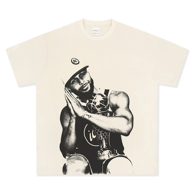 HIGH STREET NBA STAR PRINTED VINTAGE TEE | DENNIS RODMAN V6.5