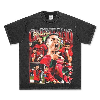T-SHIRT VINTAGE IMPRIMÉ FOOTBALLEUR DE RUE | LAMINE YAMAL V5.28
