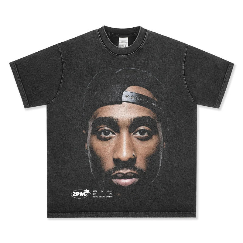 HIGH STREET HIP-HOP STAR BEDRUCKTES VINTAGE-T-SHIRT | CHRIS BROWN V7.6