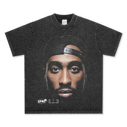 HIGH STREET HIP-HOP STAR BEDRUCKTES VINTAGE-T-SHIRT | CHRIS BROWN V7.6