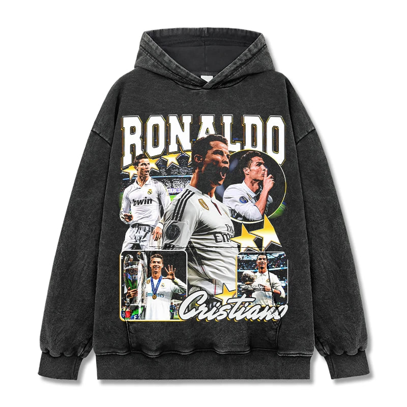 HIGH STREET SOCCER STAR BEDRUCKTES VINTAGE-T-SHIRT | RONALDO V7.3