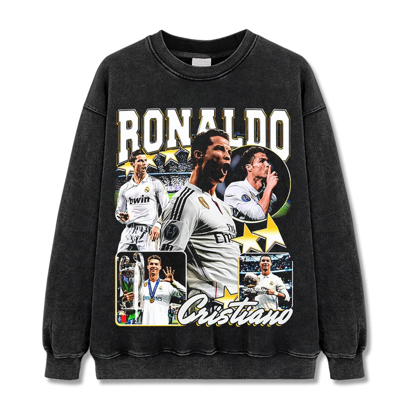 HIGH STREET SOCCER STAR BEDRUCKTES VINTAGE-T-SHIRT | RONALDO V7.3
