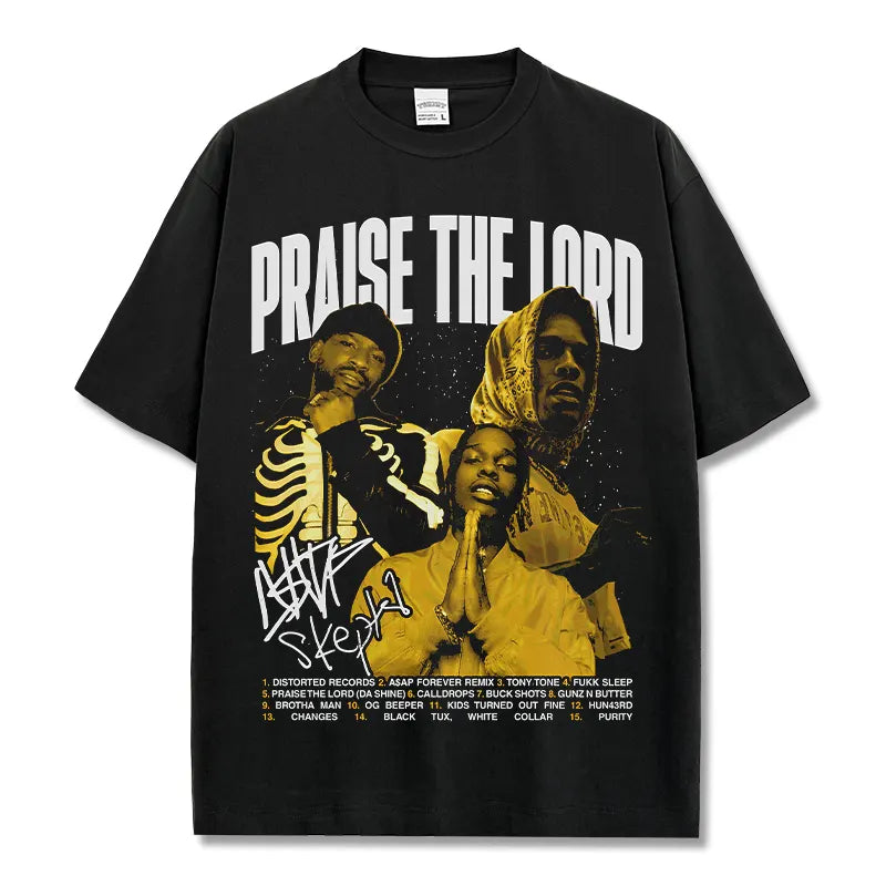 HIGH STREET HIP-HOP STAR BEDRUCKTES VINTAGE-T-SHIRT | CHRIS BROWN V7.6