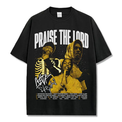 HIGH STREET HIP-HOP STAR BEDRUCKTES VINTAGE-T-SHIRT | CHRIS BROWN V7.6