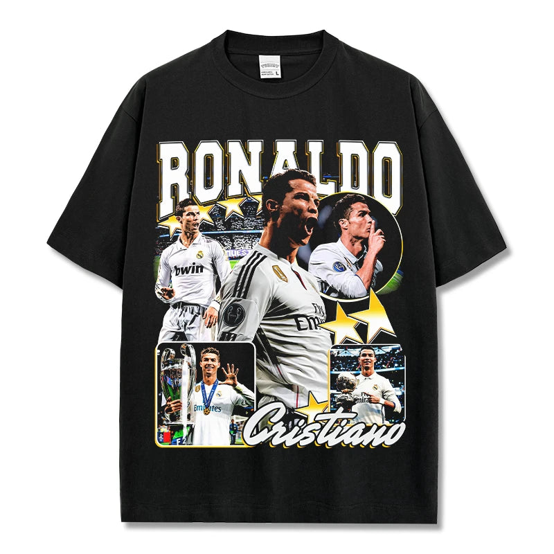 HIGH STREET SOCCER STAR BEDRUCKTES VINTAGE-T-SHIRT | RONALDO V7.3