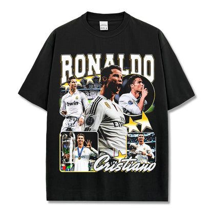 HIGH STREET SOCCER STAR BEDRUCKTES VINTAGE-T-SHIRT | RONALDO V7.3
