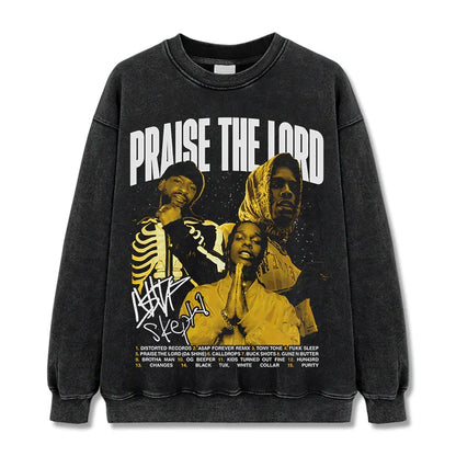 HIGH STREET HIP-HOP STAR BEDRUCKTES VINTAGE-T-SHIRT | CHRIS BROWN V7.6
