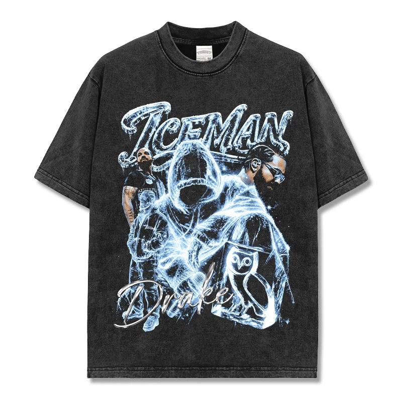HIGH STREET HIP-HOP STAR BEDRUCKTES VINTAGE-T-SHIRT | CHRIS BROWN V7.6