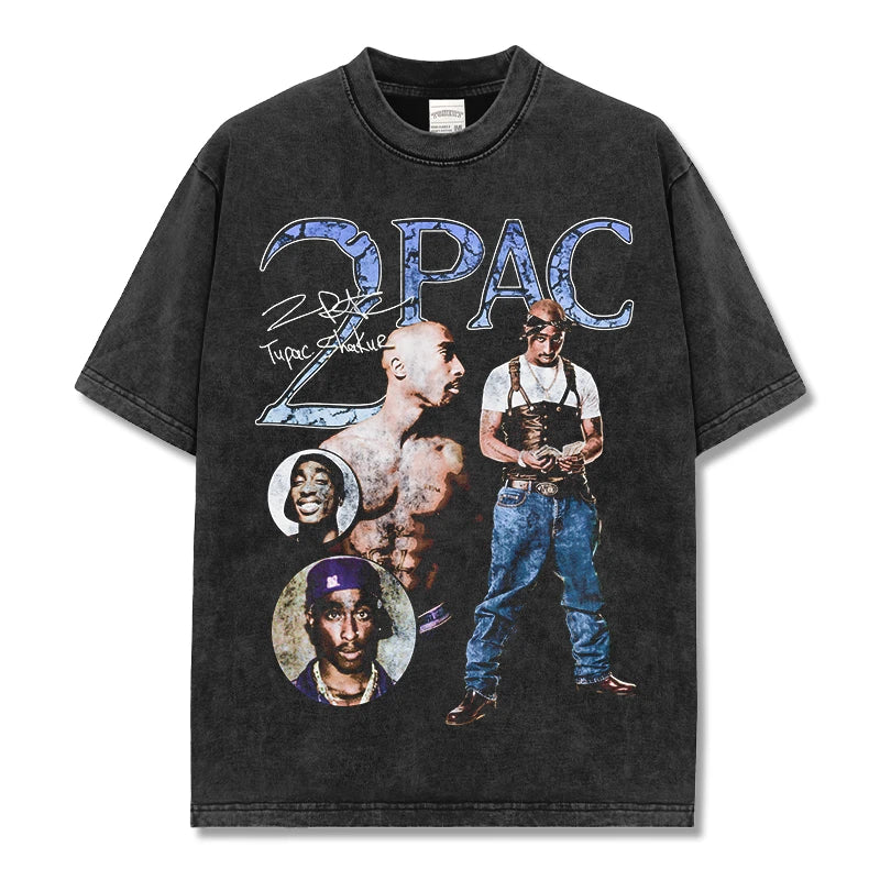 HIGH STREET HIP-HOP STAR BEDRUCKTES VINTAGE-T-SHIRT | CHRIS BROWN V7.6