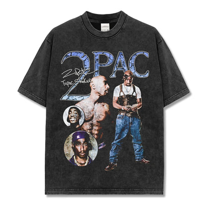 HIGH STREET HIP-HOP STAR BEDRUCKTES VINTAGE-T-SHIRT | CHRIS BROWN V7.6