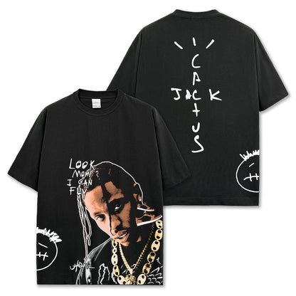HIGH STREET HIP-HOP STAR BEDRUCKTES VINTAGE-T-SHIRT |CHRIS BROWN V7.5