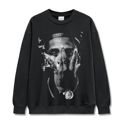 HIGH STREET HIP-HOP STAR BEDRUCKTES VINTAGE-T-SHIRT | CHRIS BROWN V7.6