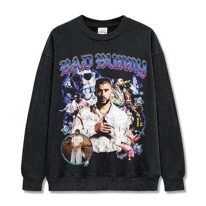 T-SHIRT VINTAGE IMPRIMÉ STAR HIP-HOP HIGH STREET | CHRIS BROWN V7.6